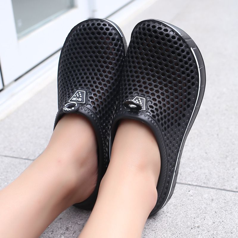 Udendørs havesko, hulstansede sandaler til par, strandklipklappere_voghion.com