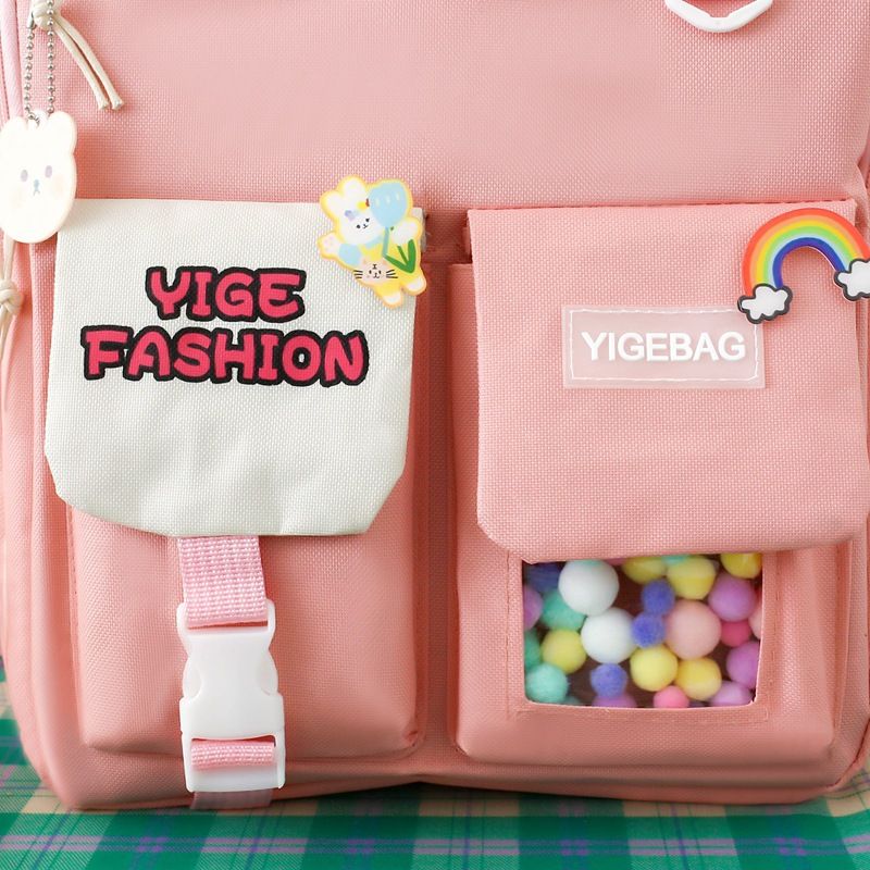 Set di zaini per adolescenti per ragazze e ragazzi della scuola - Zaino impermeabile di grande capacità da 5 pezzi con design antifurto, leggero e comodo_voghion.com