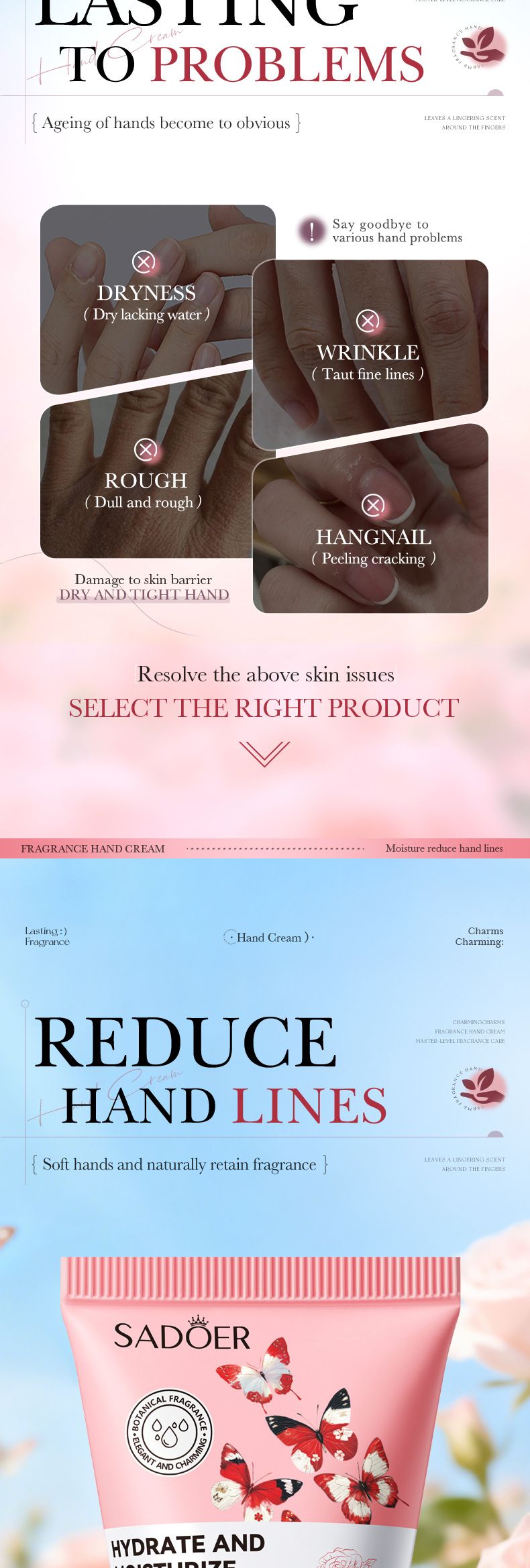 Crème mains hydratante parfumée à la rose pour l'automne et l'hiver_voghion.com