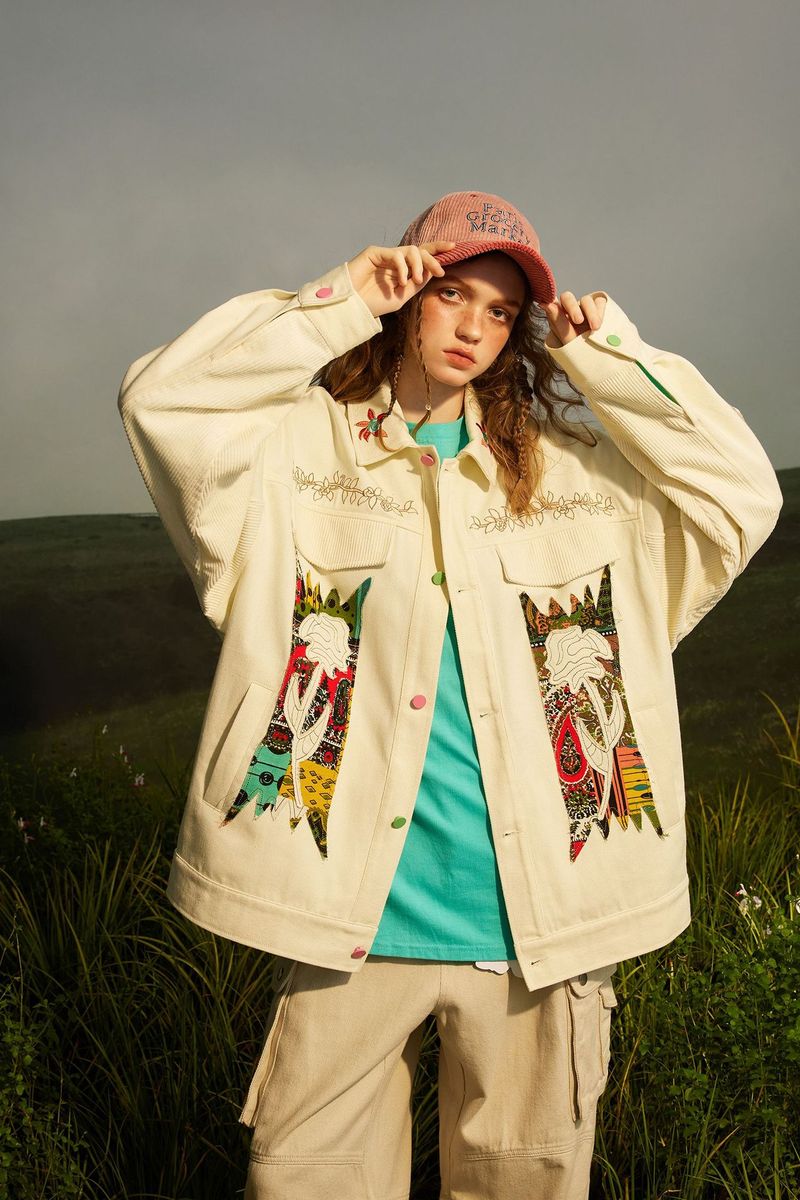 Eon Modish 25 Autumn New American Street Style Patchwork Ethnic Embroidered Jacket Coat_voghion.com