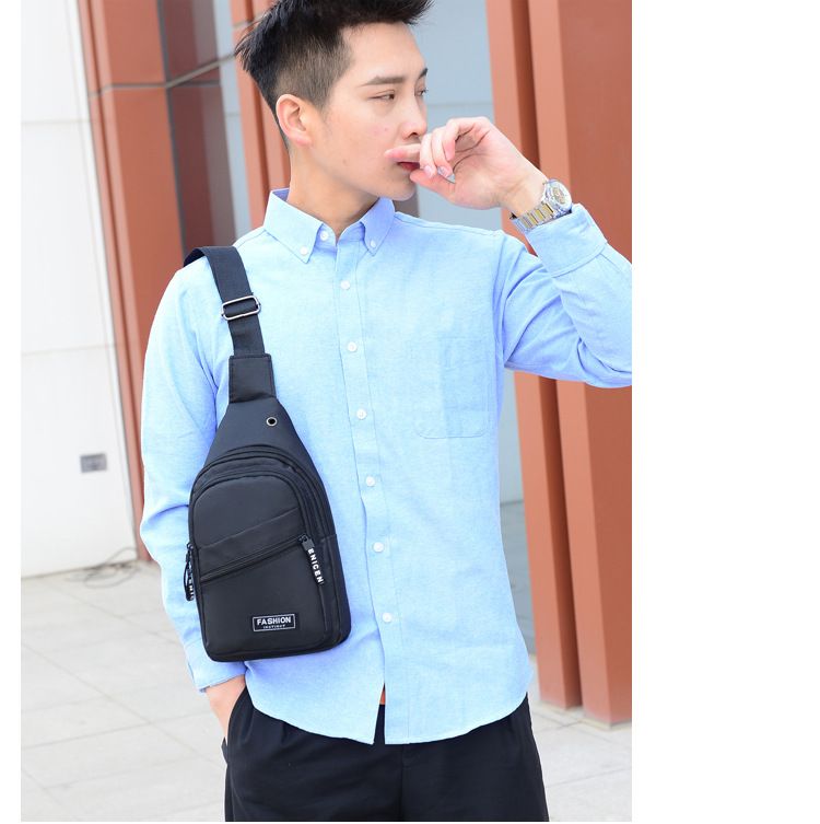 Men's Crossbody Sling Bag – Lightweight & Waterproof Chest Shoulder Bag With Multiple Pockets For Travel, Hiking & Daily Use_voghion.com