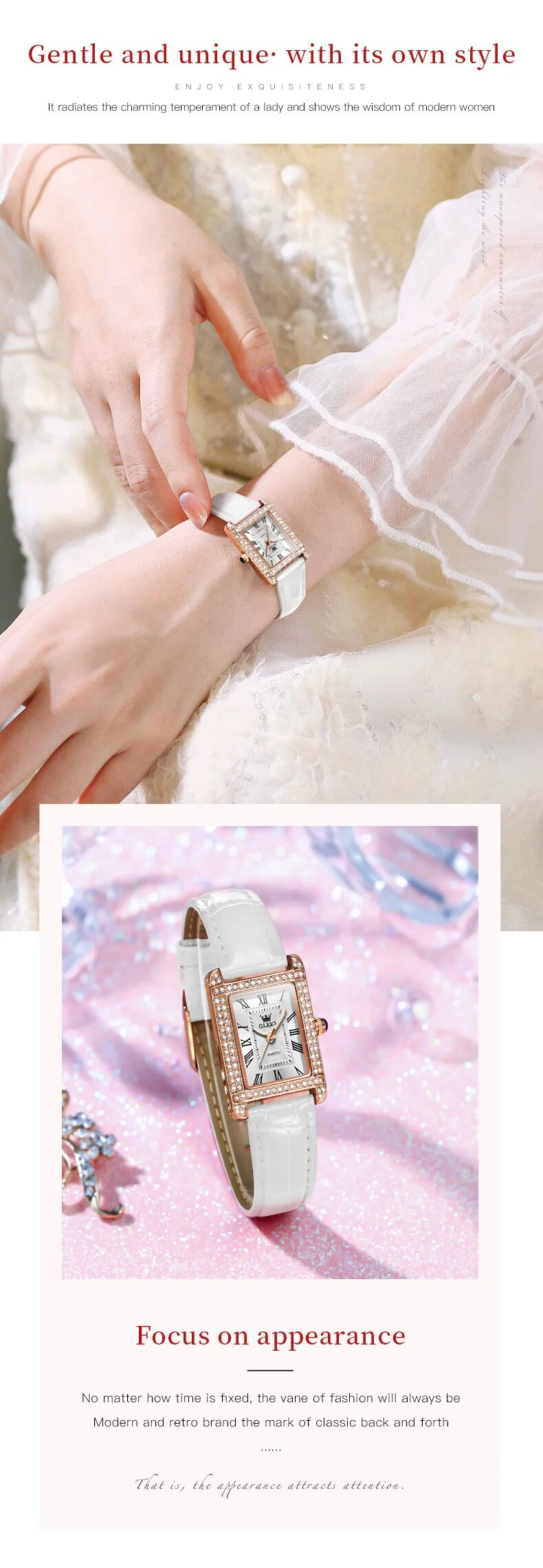 Orologi da donna Orologio al quarzo originale di lusso delle migliori marche per quadrante quadrato con cinturino in pelle luminoso impermeabile femminile_voghion.com