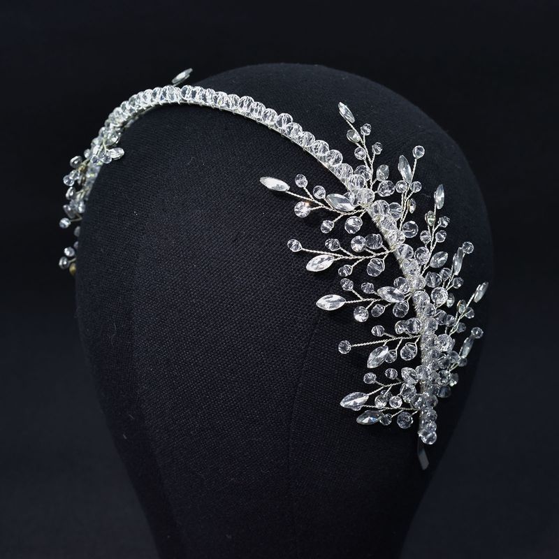 Copricapi da sposa, cerchietti con perline di cristallo pressate, cerchietti con strass fatti a mano, corone per capelli, accessori per capelli da abito_voghion.com