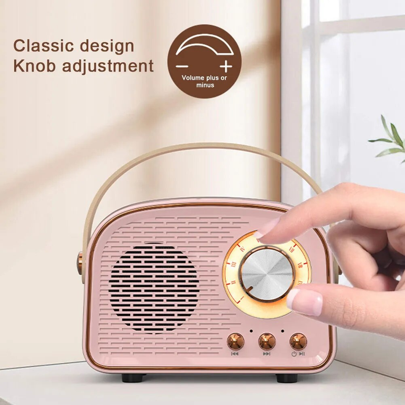 Mini Retro Bluetooth Portable Speaker With Radio , Outdoor Wireless Stereo, MP3 Player for iPhone Android Support TF_voghion.com