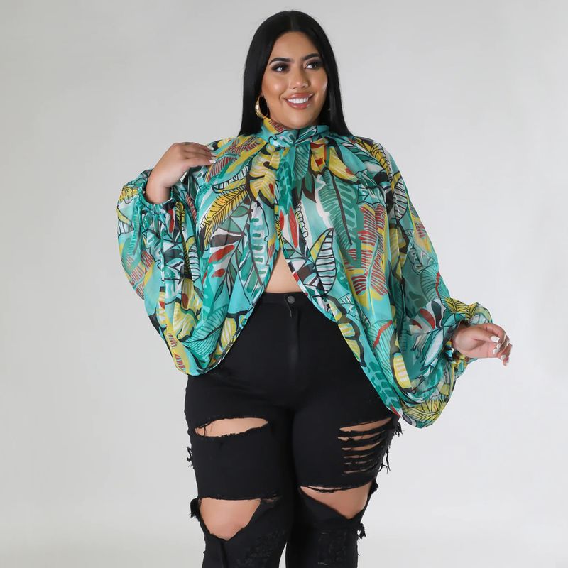 Damen-Oberteil in Übergröße, Übergröße, Damenbekleidung, Rundhalsausschnitt, offener Rücken, Chiffon-Schnüroberteil für Damen_voghion.com
