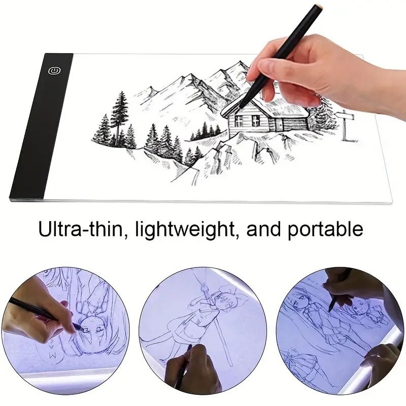 Lavagna luminosa da disegno a LED dimmerabile a 3 livelli, protezione per gli occhi, più facile per disegnare e dipingere_voghion.com