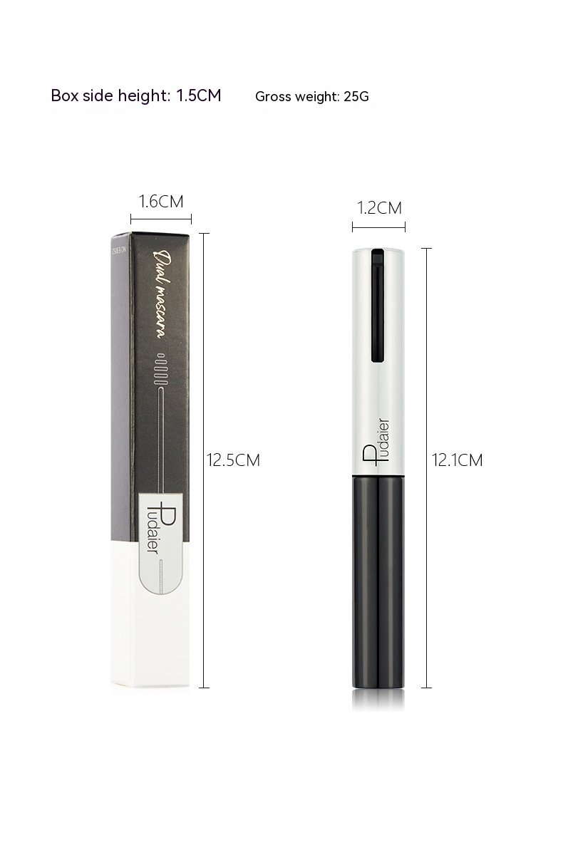 Pudaier Buntes Schwarz, lang, lockig, wasserfest, Make-up-resistent, 9 Farben Augenschwarz_voghion.com