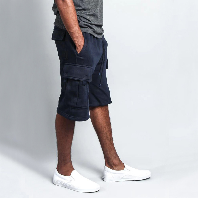 2023 Sommer Neue Fünf-Punkte-Herren-Casual Multi-Pocket Loose Straight Cargo Shorts_voghion.com