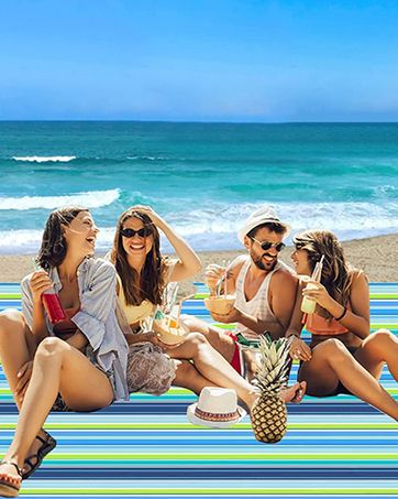 PUPOPIK Beach Blanket, Mat 80x60in Waterproof Foldable, Family Mat, Portable Large Picnic Blankets For Travel, Hiking,_voghion.com
