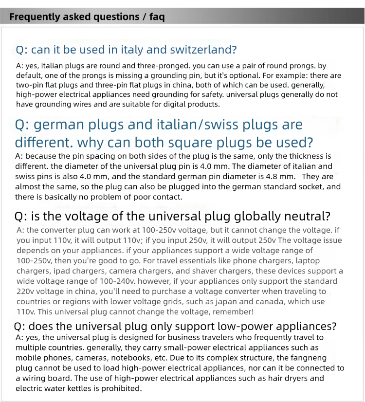 Travel Adapter For Overseas Trips, Multi-Functional US-EU-DE-UK Standard Converter, Universal Charger, Fast Charging_voghion.com