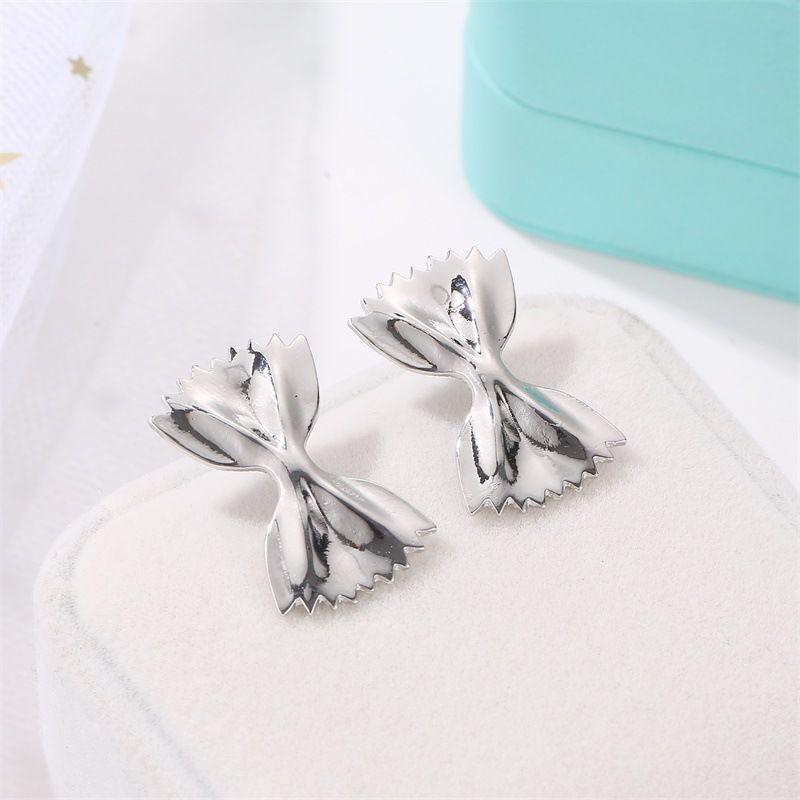 ins style bow earrings literary Sweet creative design folding candy paper earrings earrings_voghion.com