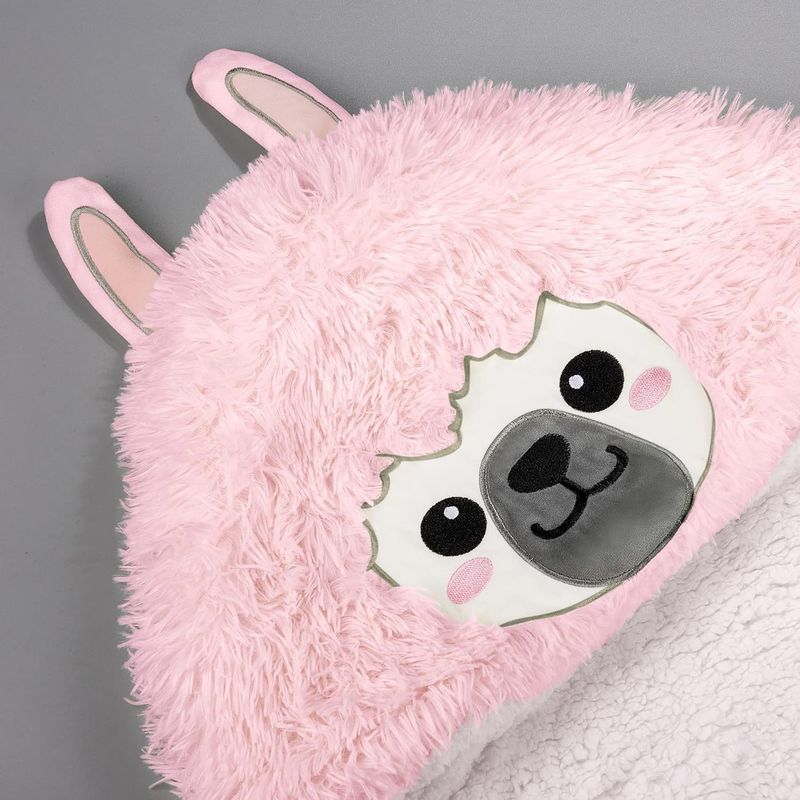 Damenbekleidung Niedliche lässige Homewear mit Kapuze, verdickter warmer Lammmantel, Flanell-Schal, mit Kapuze, Damen-Bademantel, Decke_voghion.com
