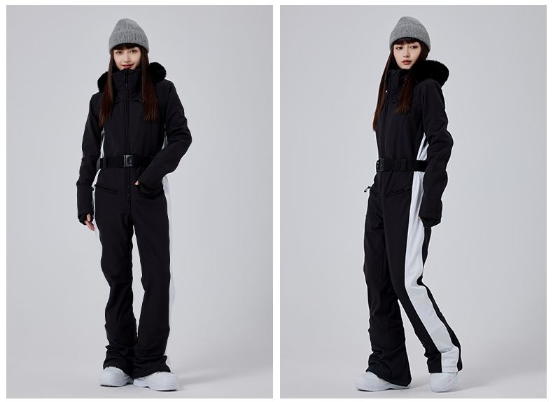 New Ski For Women One-Piece Suit Warm Windproof Waterproof Slim Fit Trendy Brand Snowboard Jacket And Pants_voghion.com