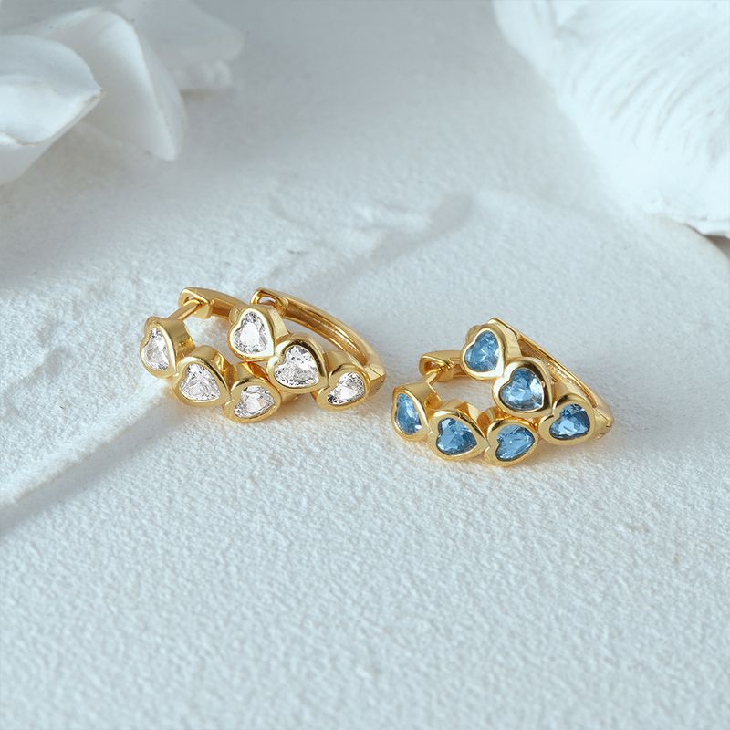 Women's Jewelry Simple S925 Sterling Silver Classic Light Luxury Personality Double Row Diamond Earrings Huggie Earring_voghion.com