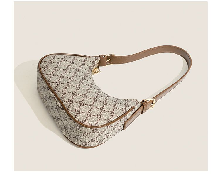 Borsa a tracolla versatile e semplice stampata, borsa a tracolla di alta qualità, borsa da ascella con design di nicchia alla moda_voghion.com