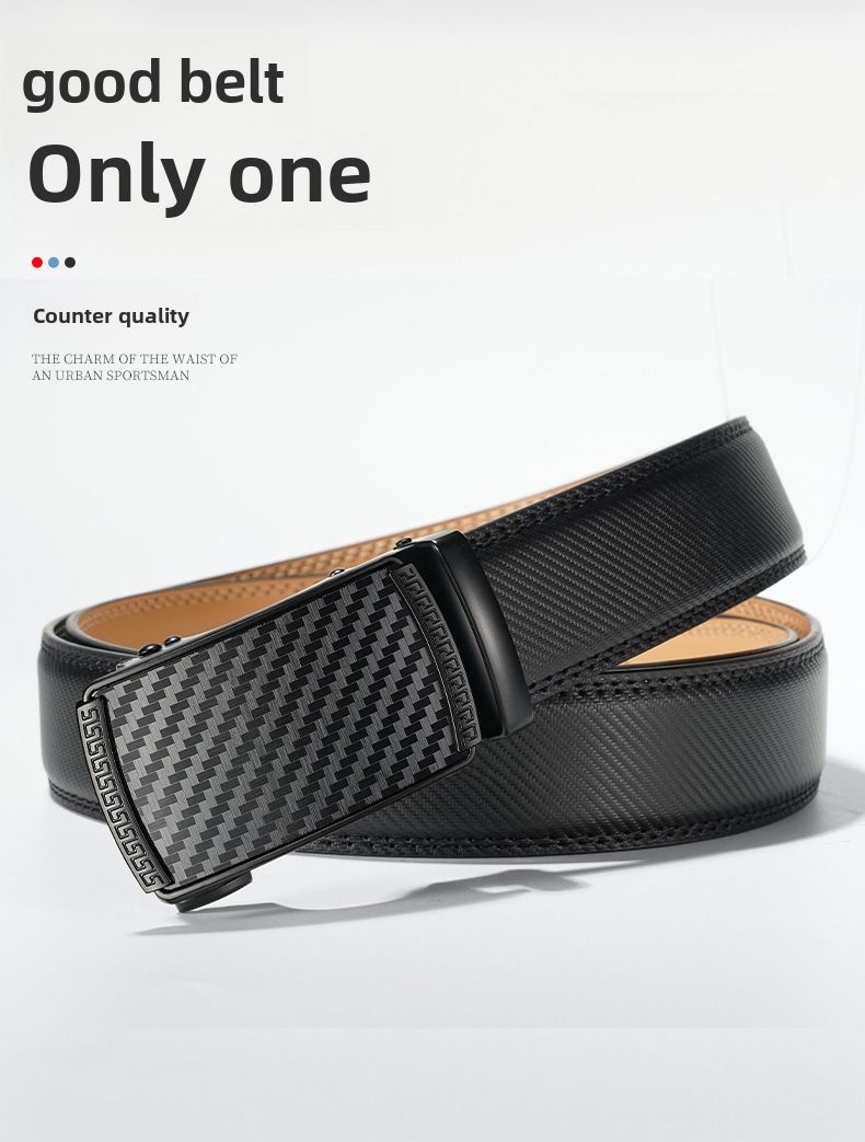 Curea nouă pentru bărbați, cataramă automată, din piele naturală, curea din piele cu model mic, curea de afaceri, casual, asortată, pentru bărbați de vârstă mijlocie și tineri, curea pentru pantaloni_voghion.com