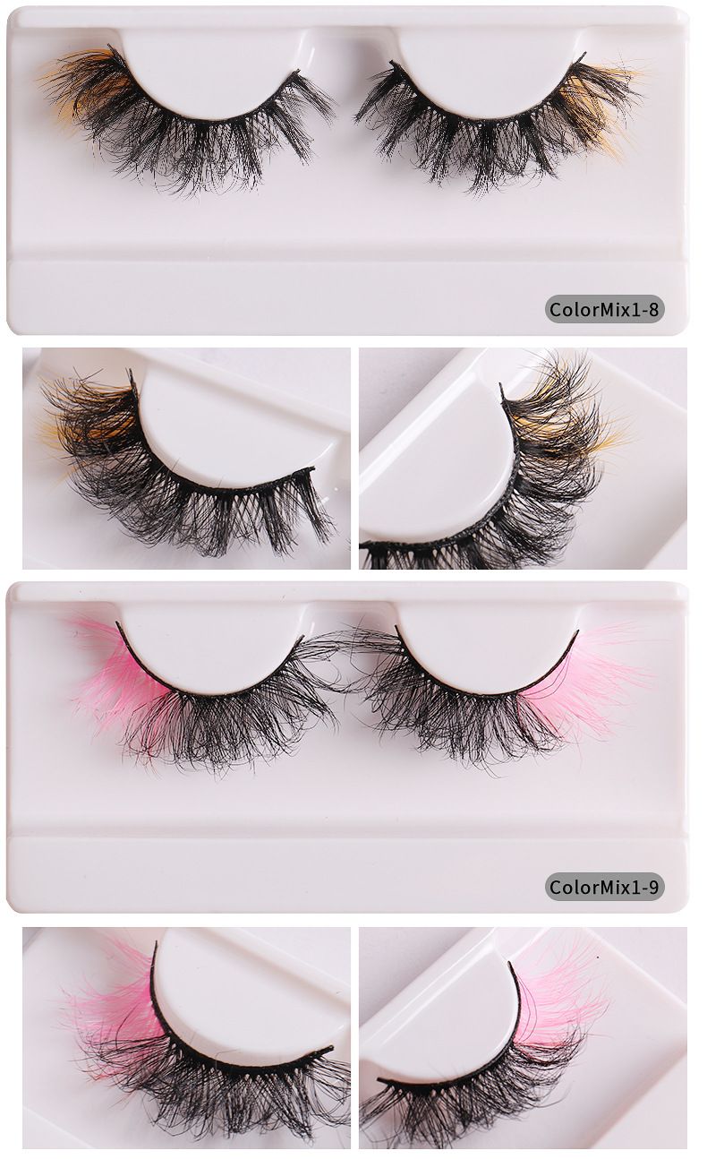Colorful False Eyelashes 5D Curl Western - Style Natural Look Messy For Stage Makeup Voluminous And Dramatic Lashes_voghion.com