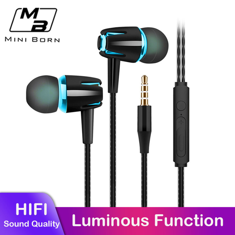Mini Born Ear Phone Cuffie intrauricolari Auricolari cablati Cuffie con cancellazione del rumore HIFI Qualità del suono Nessun dolore all'orecchio Auricolare HIFI Subwoofer Cuffie con HD_voghion.com