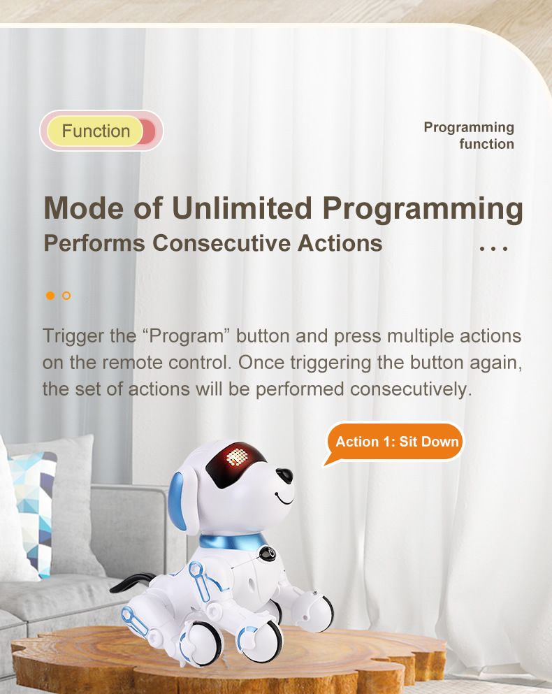 Smart Robotic Dog For Kids Interactive Remote Control Electric Toy With Educational Features For Boys And Girls_voghion.com