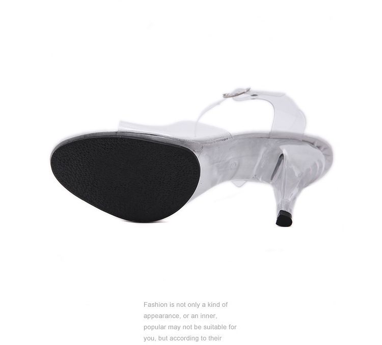 and Sexy Super Heels 10CM High Nightclub Transparent Cool Slippers Fun Large Size Shoes_voghion.com