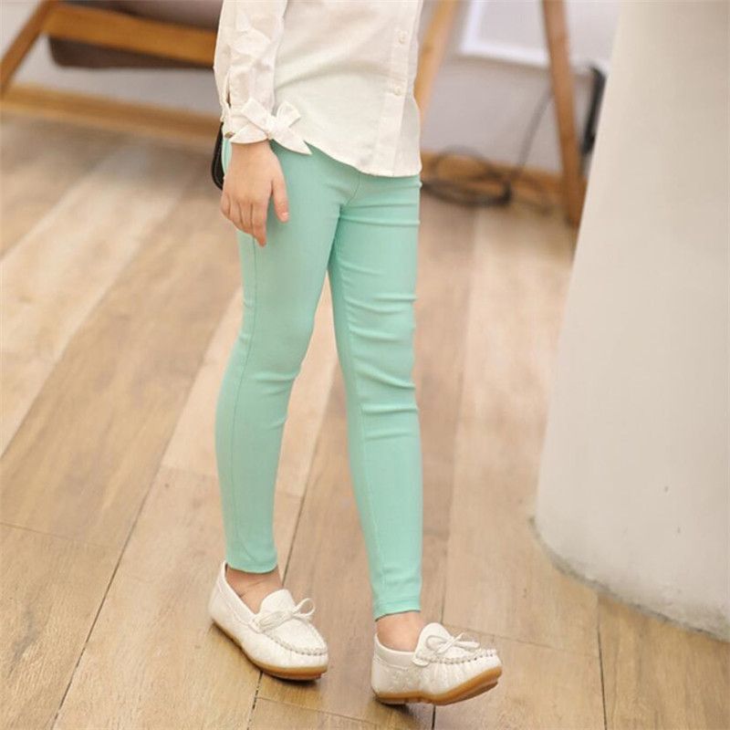 XUANMU Spring Summer Girls Leggings Kids Slim Pencil Pants Autumn Children Elastic Casual Trousers Girl Clothes XB008_voghion.com