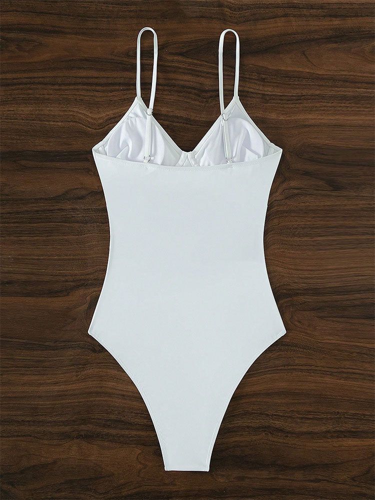Dameskleding Strand Eendelig Badpak Mesh Sling Buikbedekking Conservatief_voghion.com