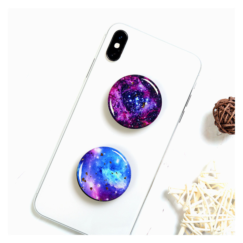 Instagram Adhesive Starry Sky Desktop Mobile Phone Color Printed Marble Folding Cartoon Airbag Bracket_voghion.com