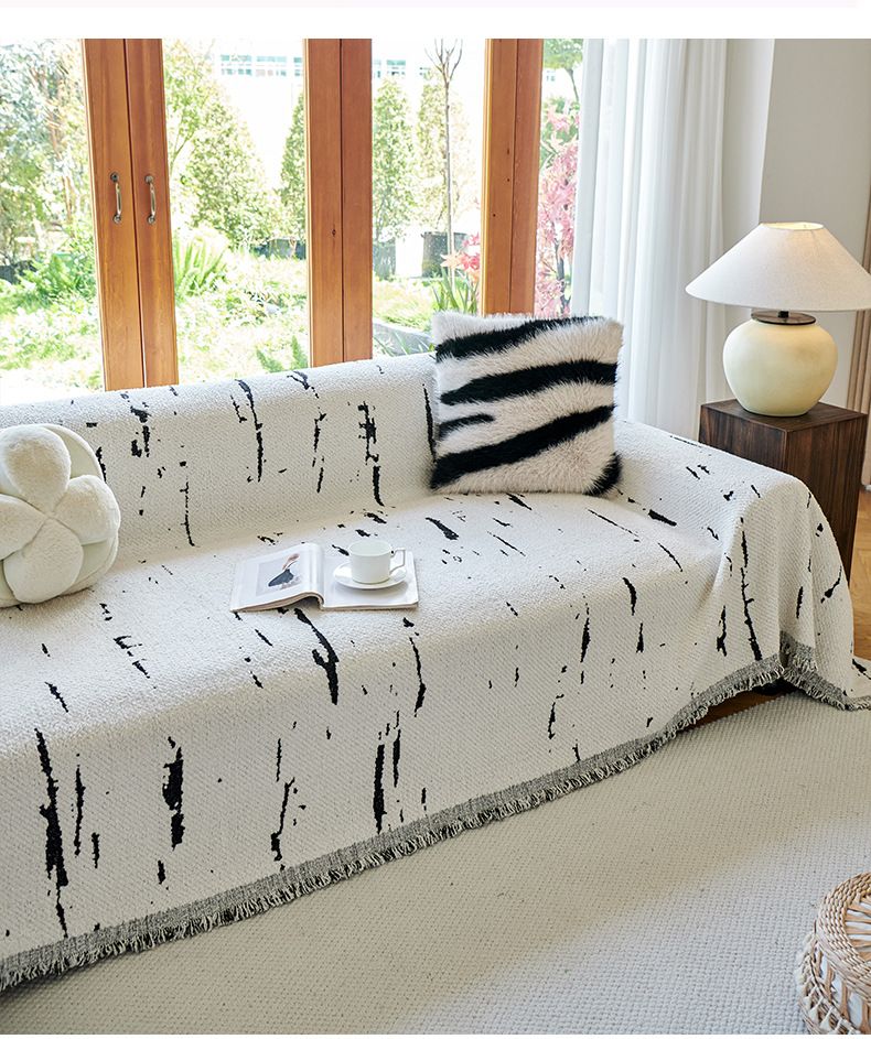 Flauschiger Sofabezug – Ganzjahres-Sofabezug mit vollständiger Abdeckung (katzensicher, rutschfest, weich und langlebig, universelle Passform für Anbau-/Zweisitzer-Sofa, maschinenwaschbar)_voghion.com