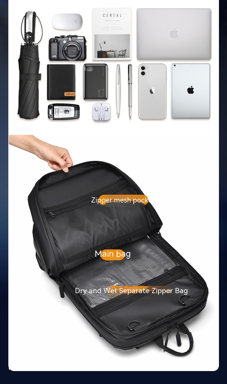 New Backpack Backpack, Cross-border Backpack, Large Capacity Wet Dry Separation Helmet Bag, Basketball Bag, Computer Bag, 17.3 Inches_voghion.com