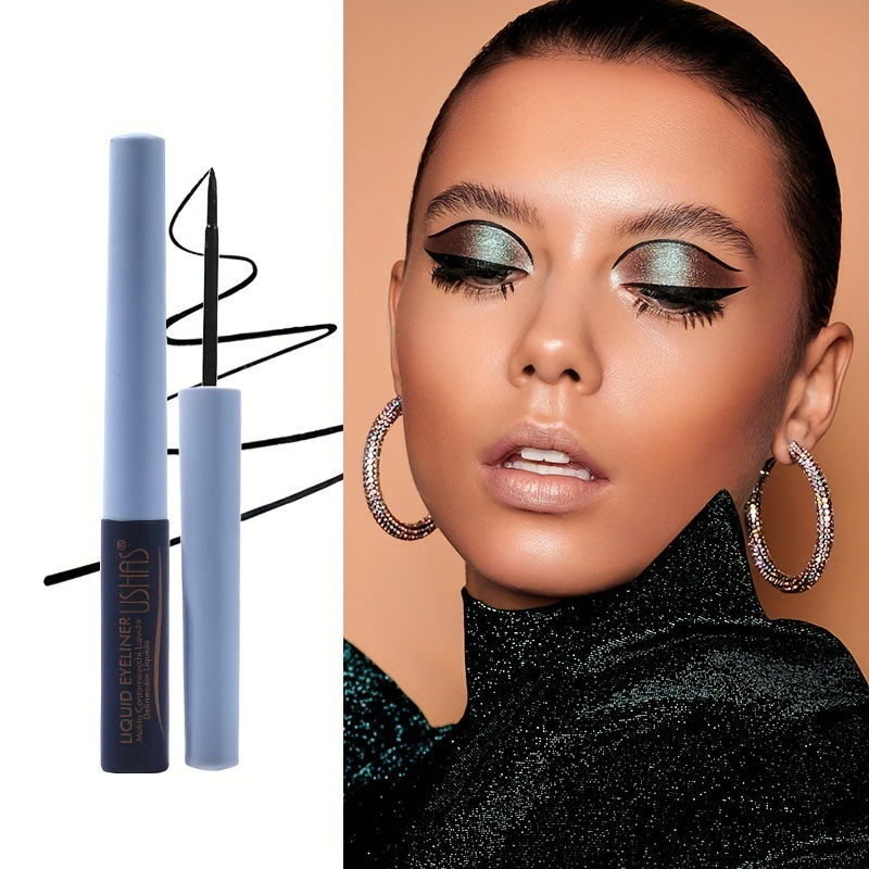 USHAS renkli eyeliner sıvı far göz makyajı payetler leke tutmayan su geçirmez dayanıklı onarım_voghion.com