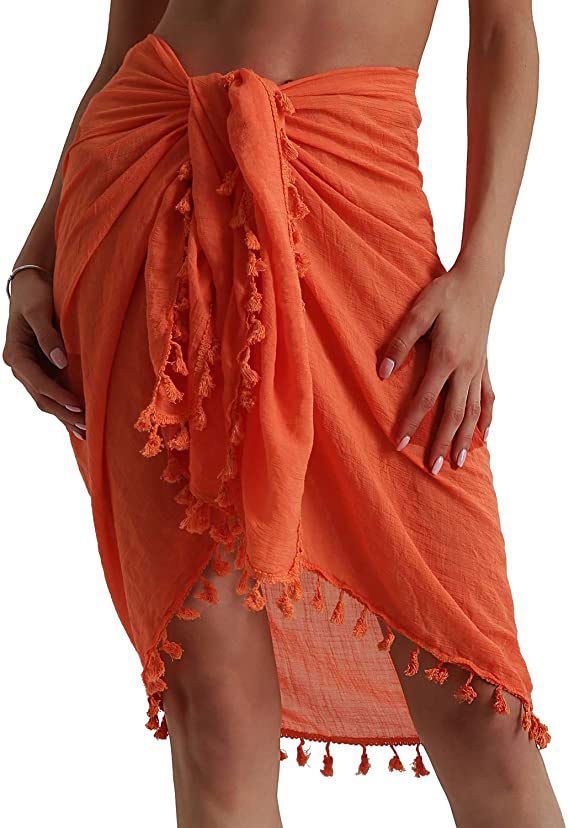 Women's Clothing Tassel Skirt Beach Apron Multiple Wearing Bikini Tassel Blouse_voghion.com