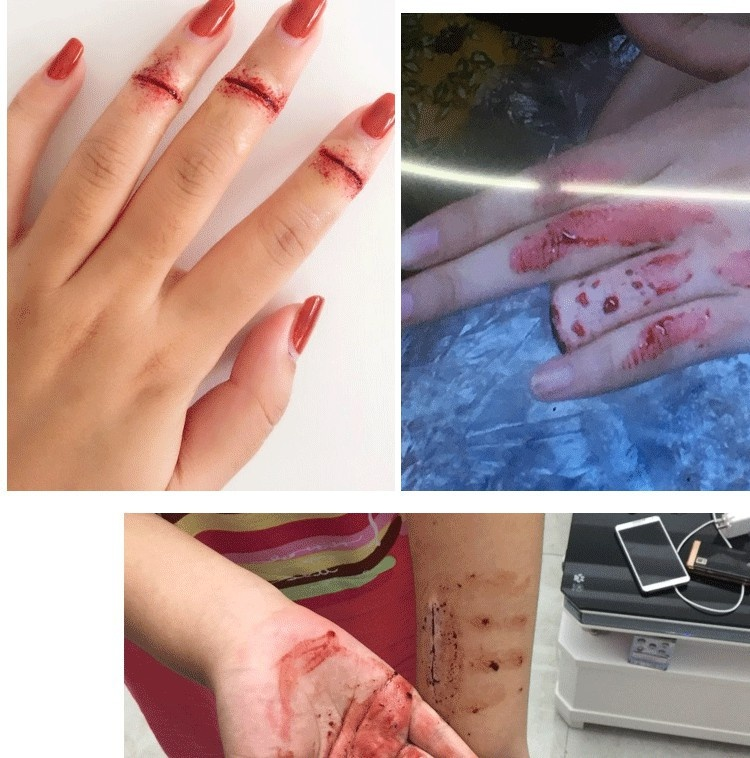 Rekwizyty filmowe i telewizyjne na Halloween Fałszywa krew Suche zapytanie Zombie Makijaż Krem plazmowy_voghion.com