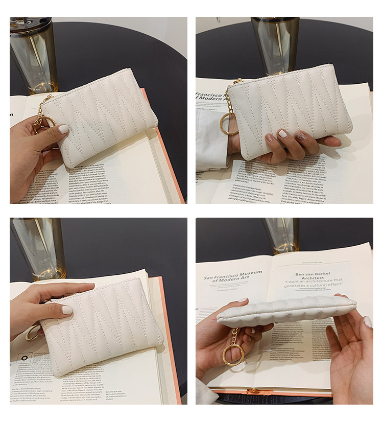 2023 Spring New Fashion Trend Short Wallet Women's Simple and Versatile Change Card Key Storage Bag_voghion.com