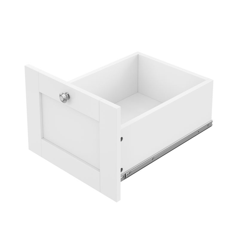 Mobiler Küchentisch Eichenholz, Klappbar, 3 Schubladen, Handtuchhalter 135x90cm_voghion.com