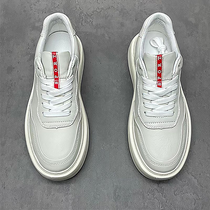 2024 New Bull Cargo Kopfschicht Rindsleder Herren kleine weiße Ausgangskabinett Sport Casual Board Schuhe_voghion.com