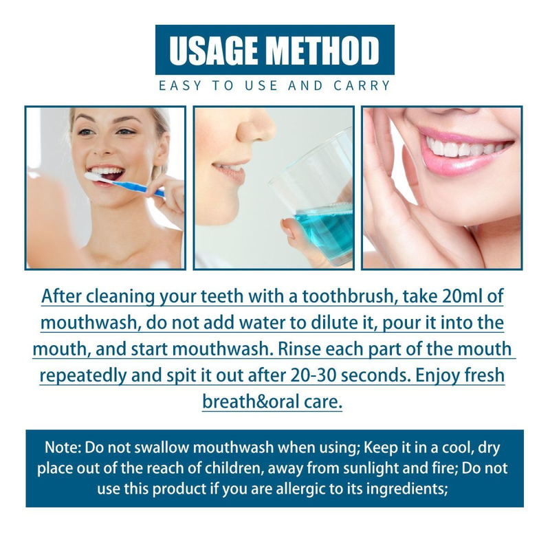 Enxaguante Bucal Jaysuing para Remover Manchas Dentárias, Odores, Limpeza e Cuidados Orais Refrescantes, Manutenção de Cáries novas_voghion.com