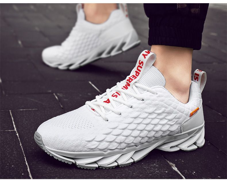 Chaussures de sport décontractées en filet à écailles de poisson pour hommes_voghion.com