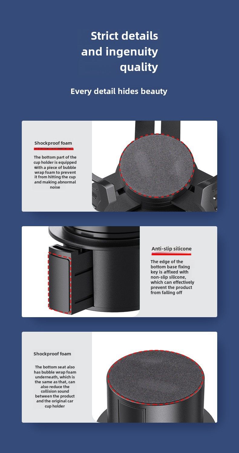 Porte-gobelet d'eau de voiture de vente chaude transfrontalière porte-boisson multifonctionnel pour voiture un à quatre support de stockage à double couche porte-gobelet à thé_voghion.com