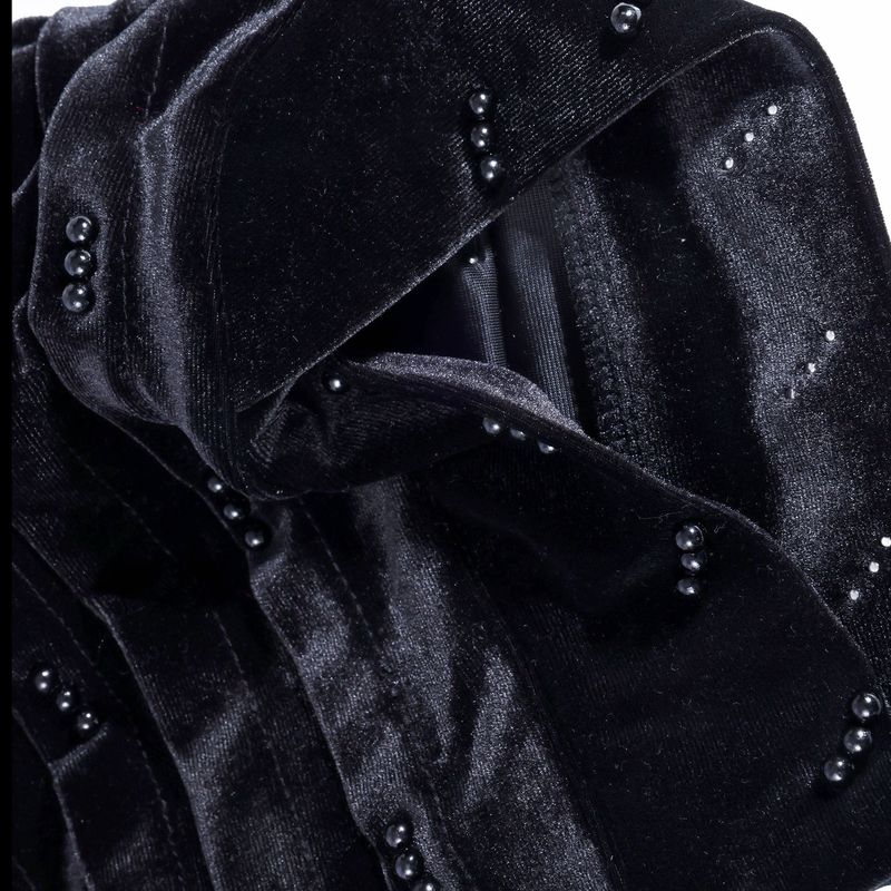 Velvet Pearl Turban Hat – European & Korean Style Folding Pile Hat (In Stock)_voghion.com