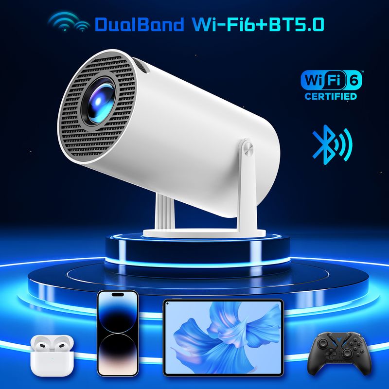 HY300 Barrel Projector Android Intelligent 3326 Chip High Definition Draagbare Thuis Buiten_voghion.com