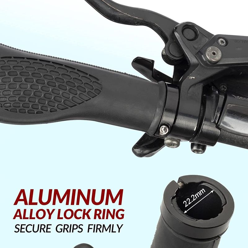 ROCKBROS Fahrrad Lenkergriffe Fahrrad Ergonomische Griffe Mit Bar Ends 22,2 MM_voghion.com