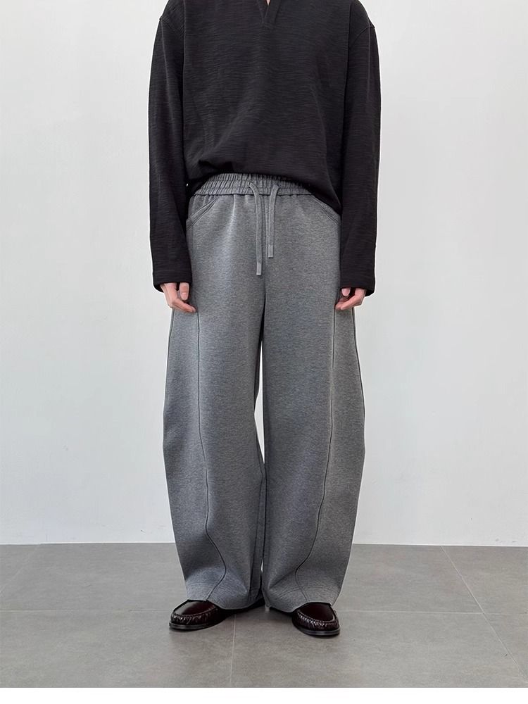 Pantaloni casual da uomo in stile retrò - Jogger larghi con cavallo basso e design cargo vintage per primavera e autunno_voghion.com