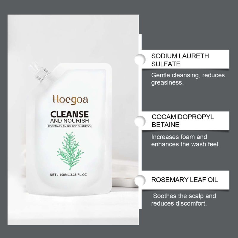 Hoegoa Rosemary Shampoo Refreshing Gentle Cleansing Smooth Shiny Hair Rich Foam Daily Care_voghion.com