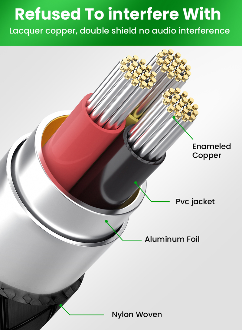 Cablu AUX cu 8 pini la mufă de 3,5 mm, adaptor pentru căști AUX, expansiune audio, splitter conector cablu f_voghion.com