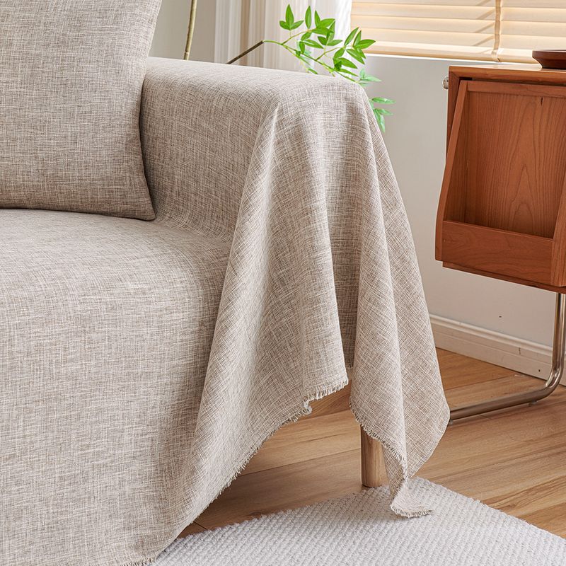 Minimalist Japanese Cotton And Linen Sofa Cover Pad Universal For All Seasons Non Slip Sofa Cover Blanket Full Cover Cover Cloth Stain Resistant_voghion.com