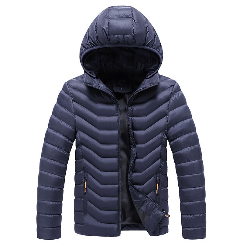 Men's Clothing 2024 New Hooded Solid Color Lightweight Coat Ribbed Cotton Jacket Men_voghion.com