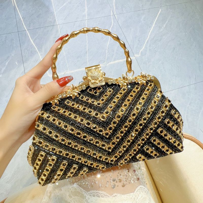 Elegant Dress Rhinestone Handbag Inlaid Chain Cheongsam Handheld Evening Single Shoulder Crossbody Bag_voghion.com