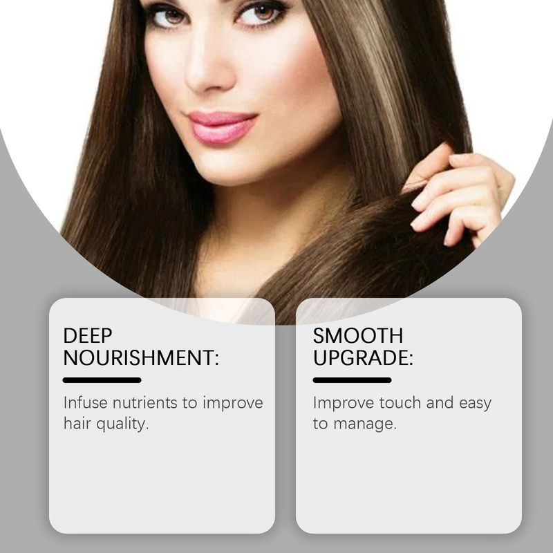 Maschera alla cheratina HOEGOA che migliora la consistenza dei capelli, li rende lisci, anti-crespo, idratanti, lucenti e nutrienti._voghion.com