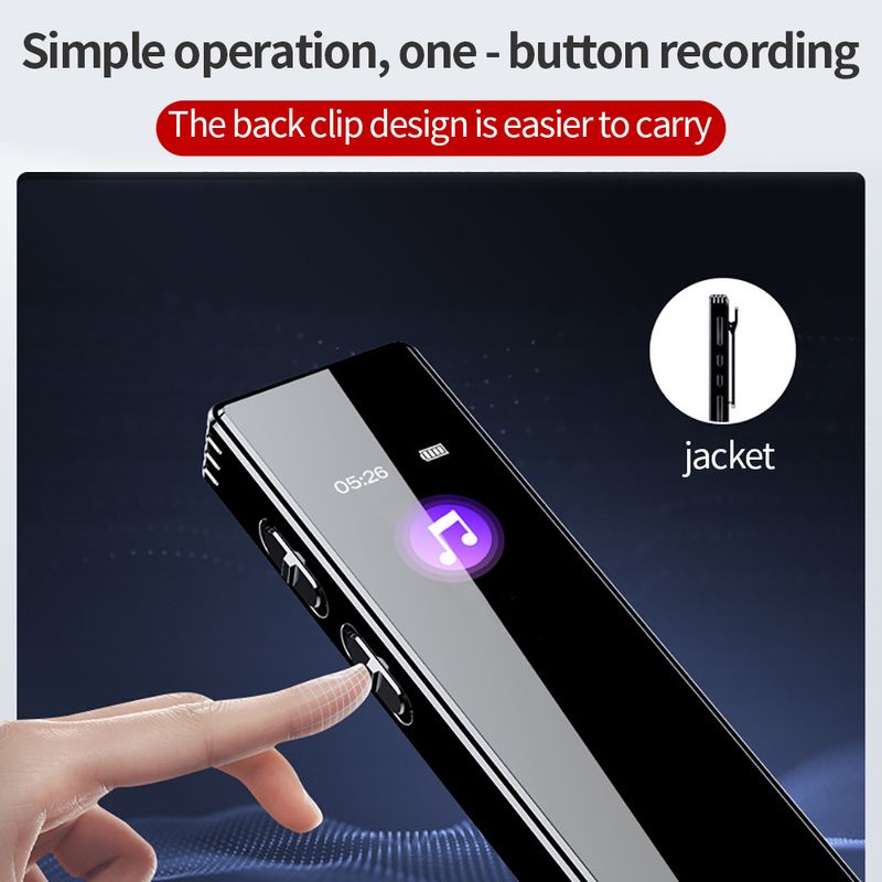 Grabadora de voz digital con reducción de ruido inteligente y tres micrófonos sensibles para conferencias, reuniones y clases, 16 GB_voghion.com