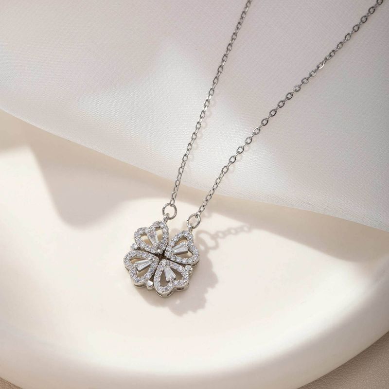 Vierbladige klaver ketting licht luxe sleutelbeen ketting titanium staal niet vervagend_voghion.com